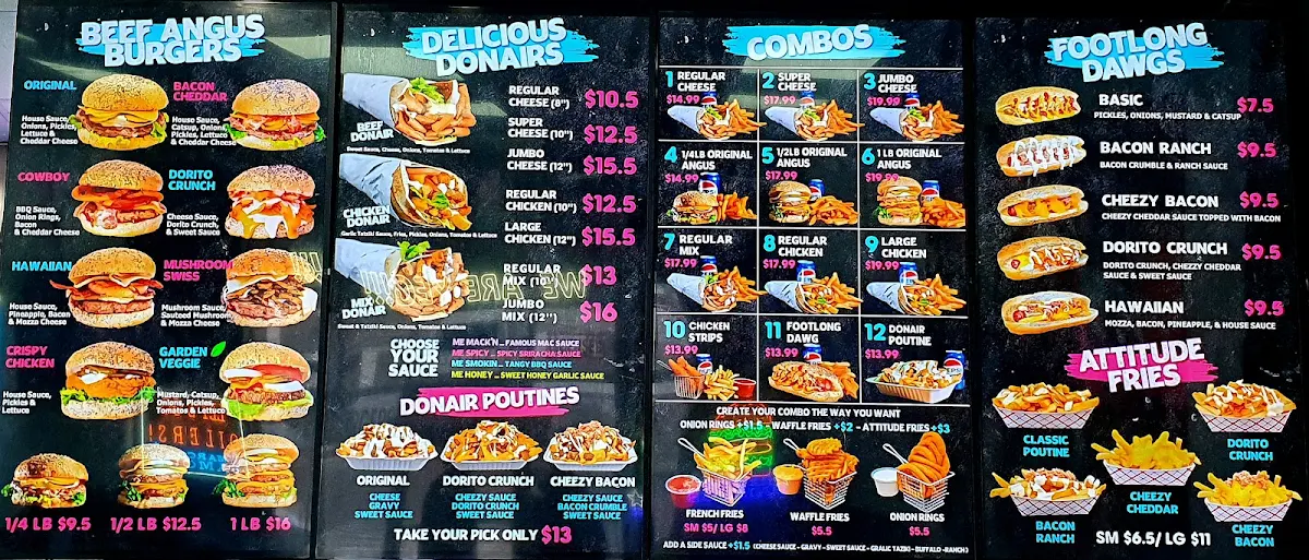 Menu, Marco’s Famous