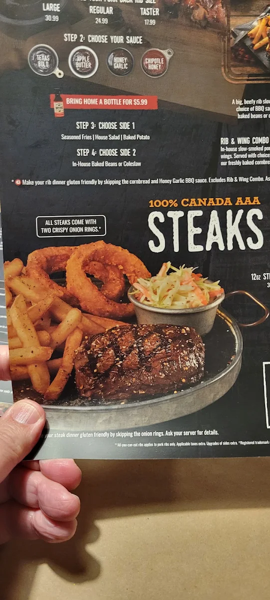 Menu, Montana’s BBQ & Bar
