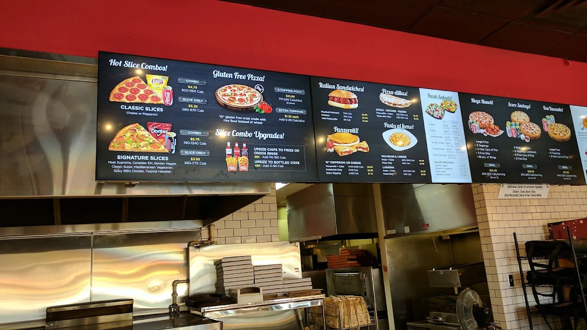 Menu, Pizza Pizza