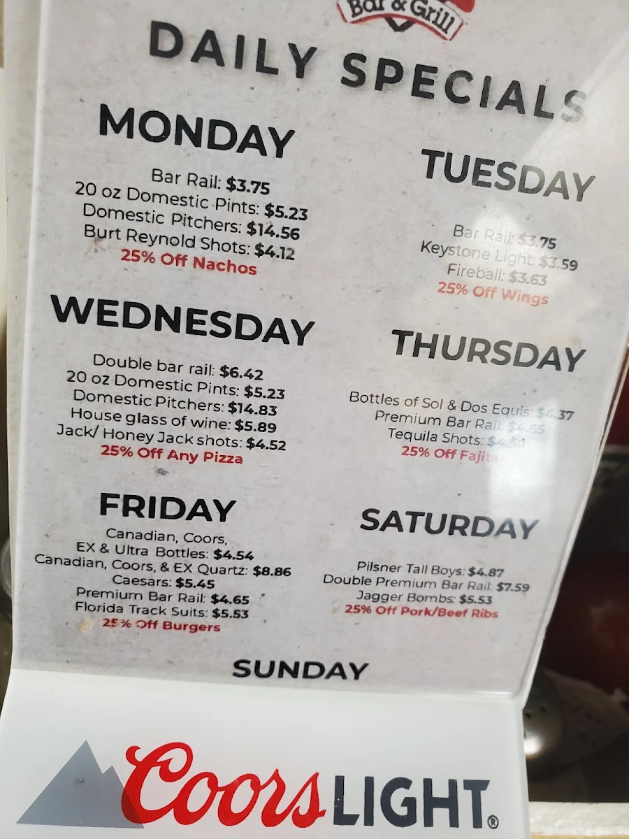 Menu, Local Heroes