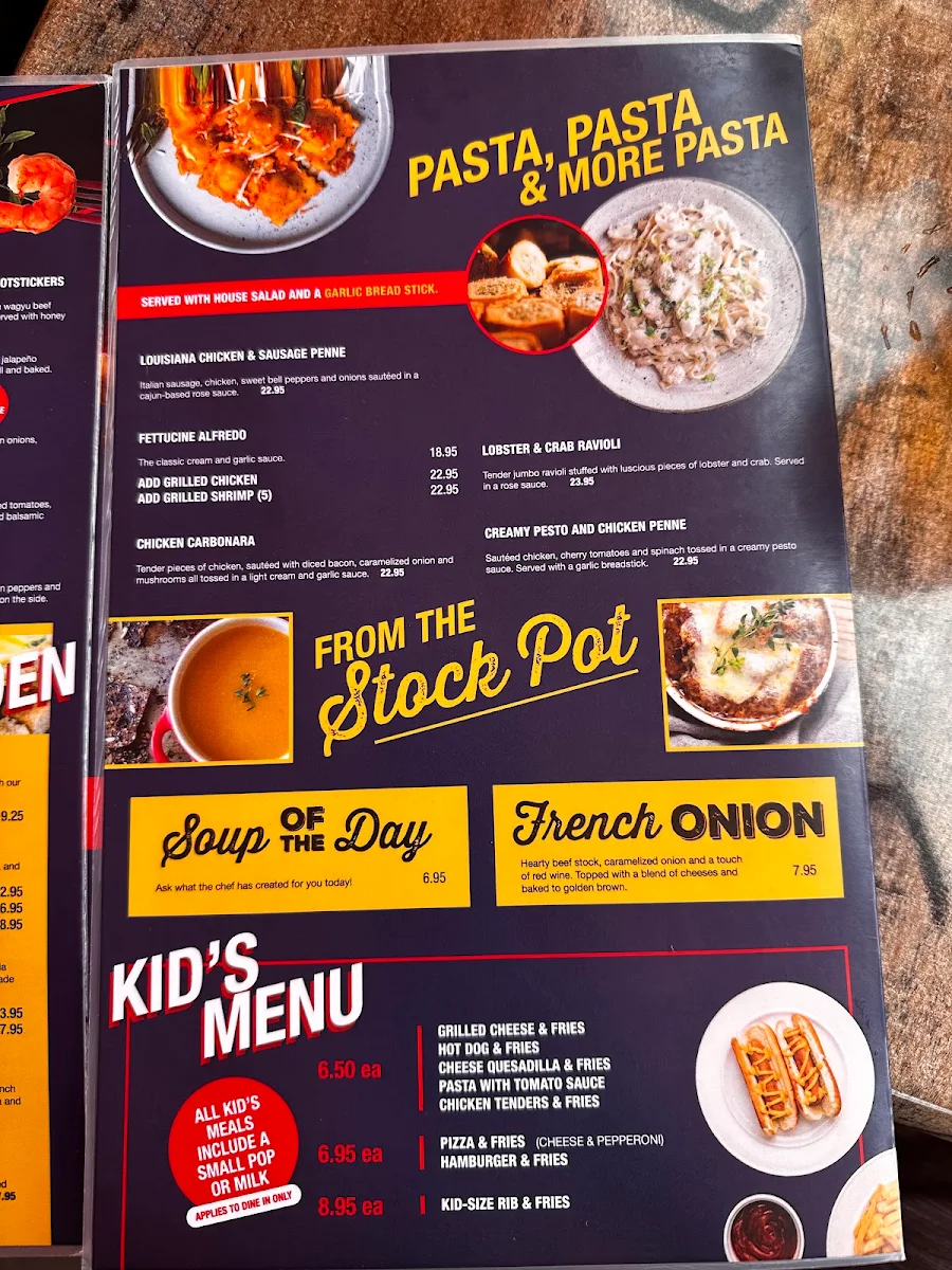 Menu, Skeeter Barlow's Grill & Bar