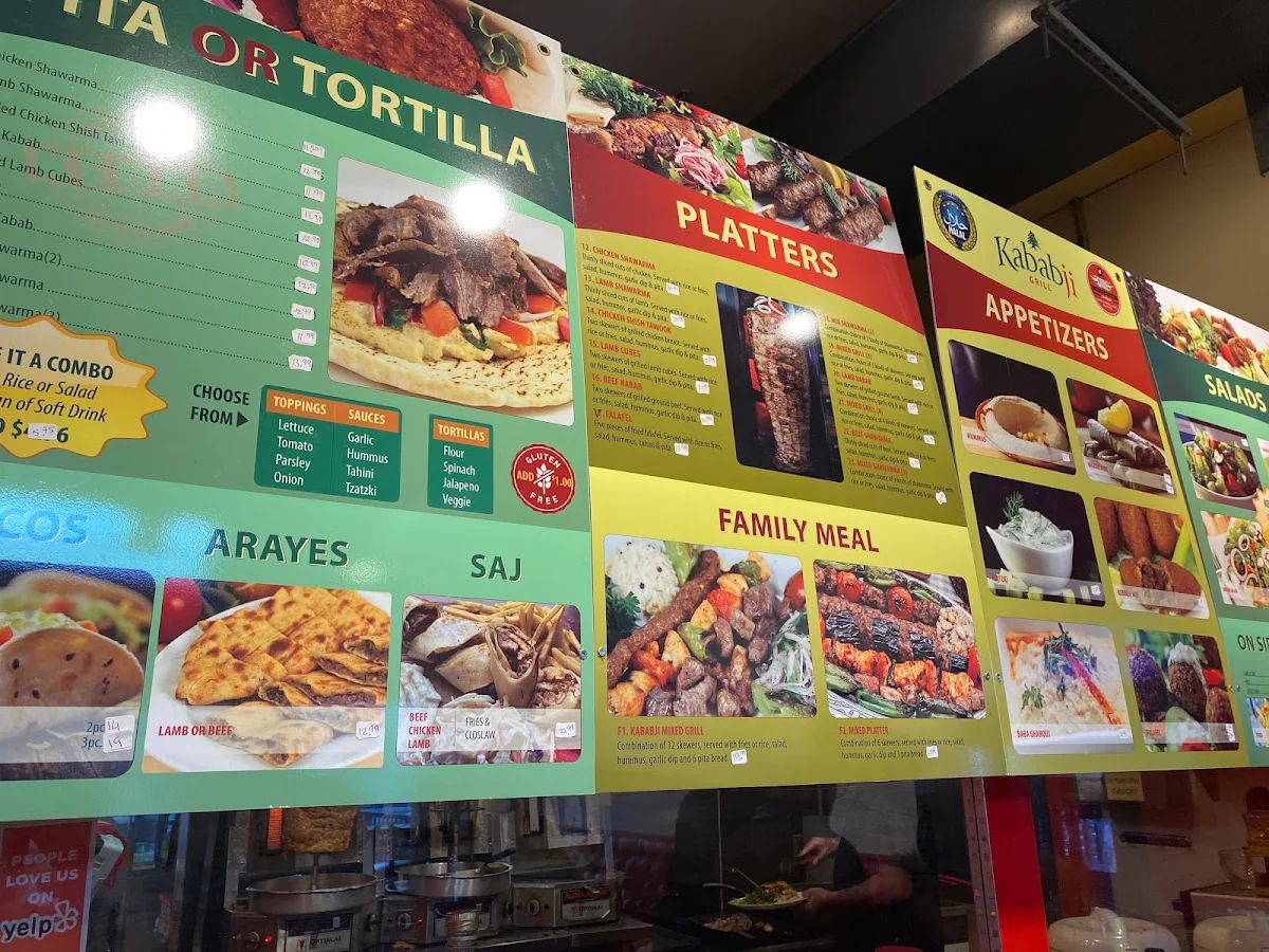 Menu, Kababji Grill