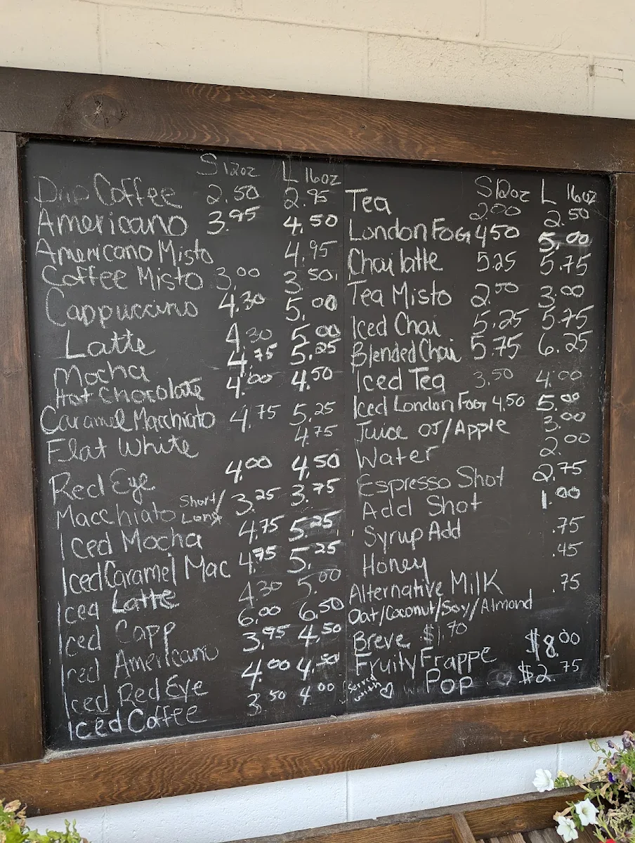 Menu, Junction 3 Coffee House