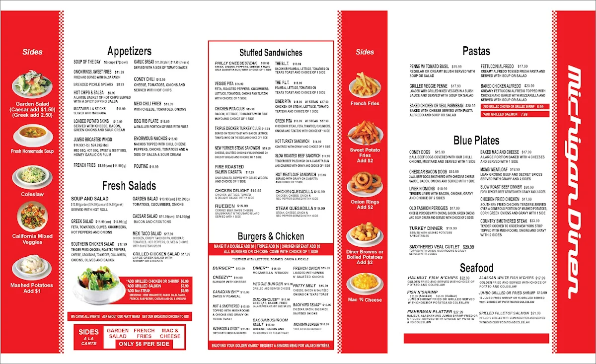 Menu, Michigan Diner (Manning)