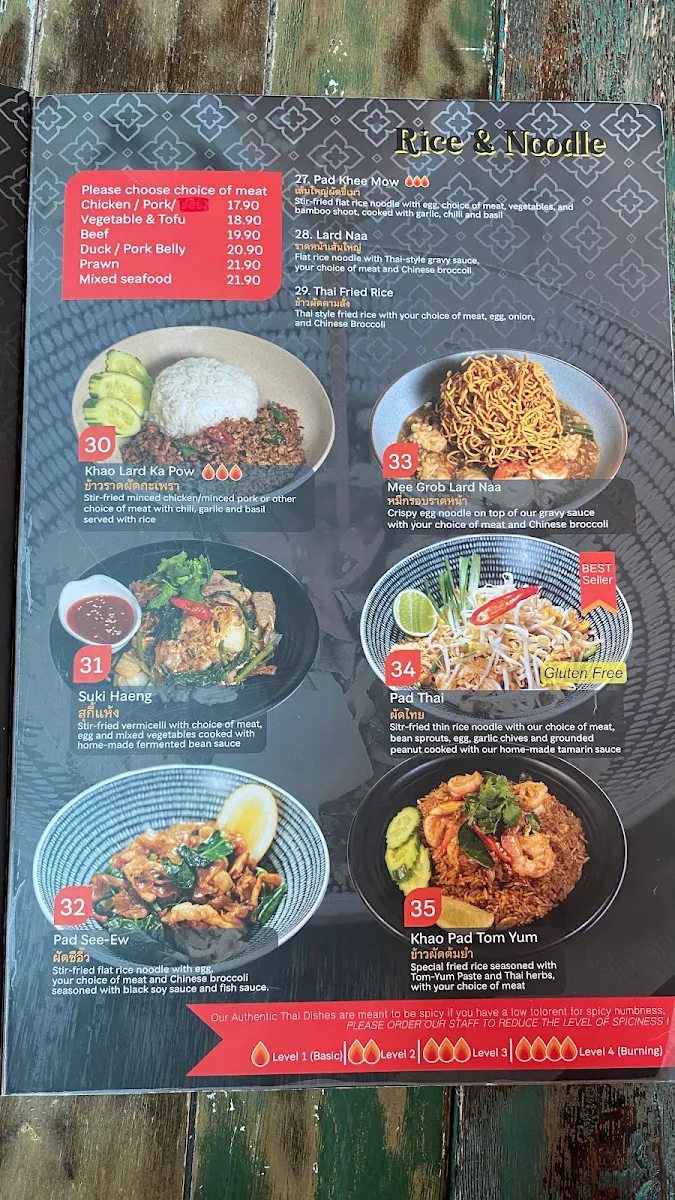 Menu, @Bangkok