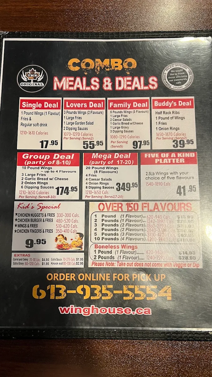 Menu, Wing House