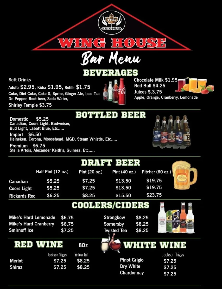 Menu, Wing House