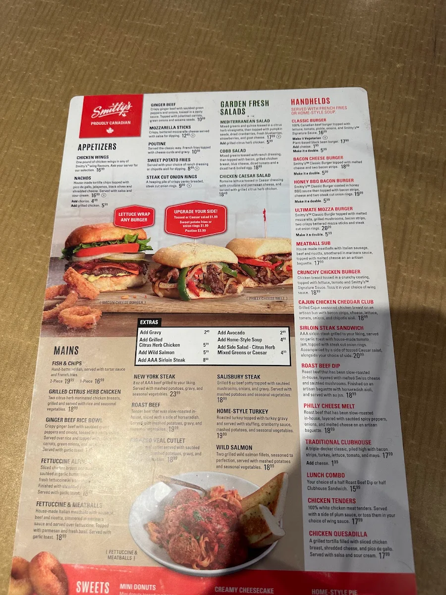Menu, Smitty's Restaurant & Lounge - Cranbrook