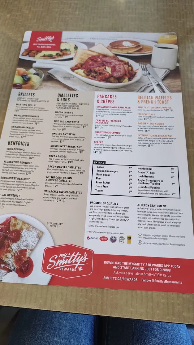 Menu, Smitty's Restaurant & Lounge - Cranbrook