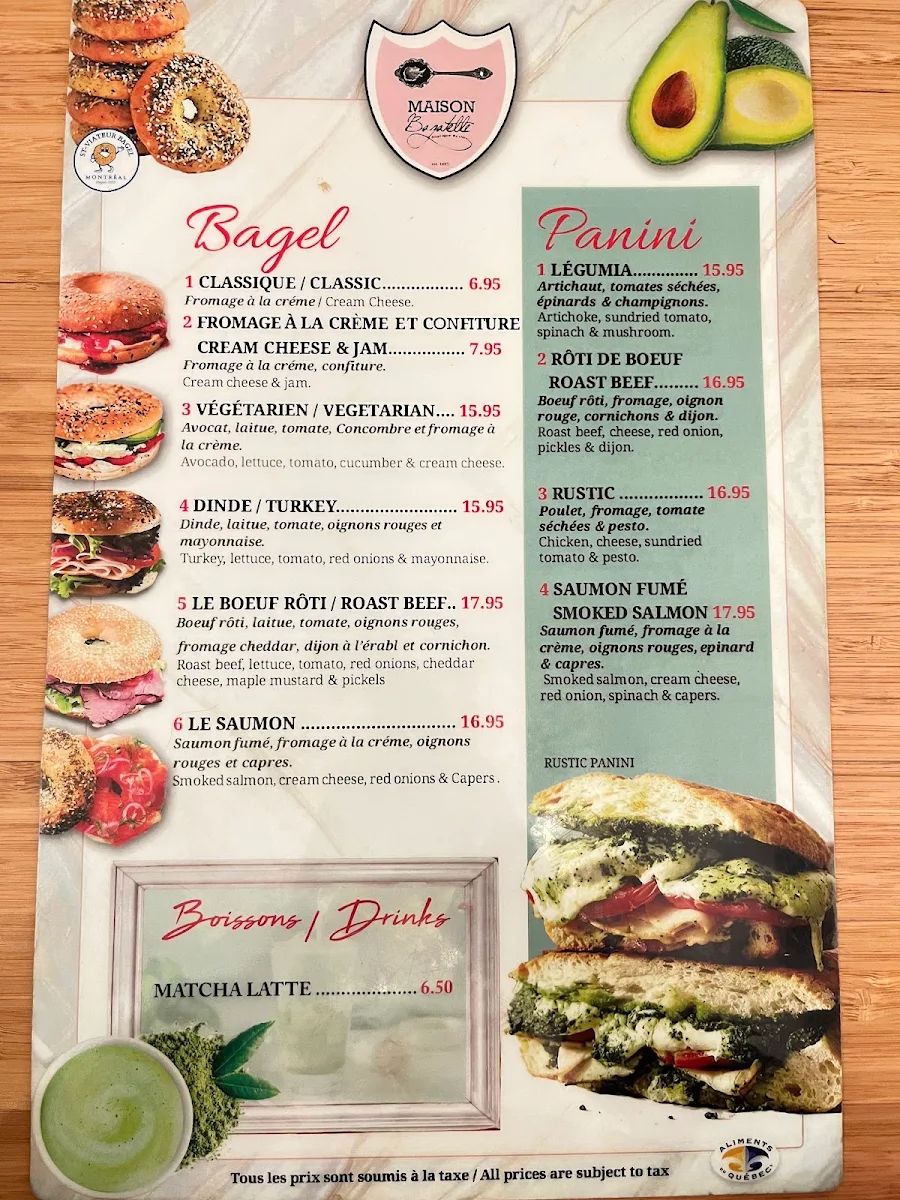 Menu, Crêperie Maison Bagatelle