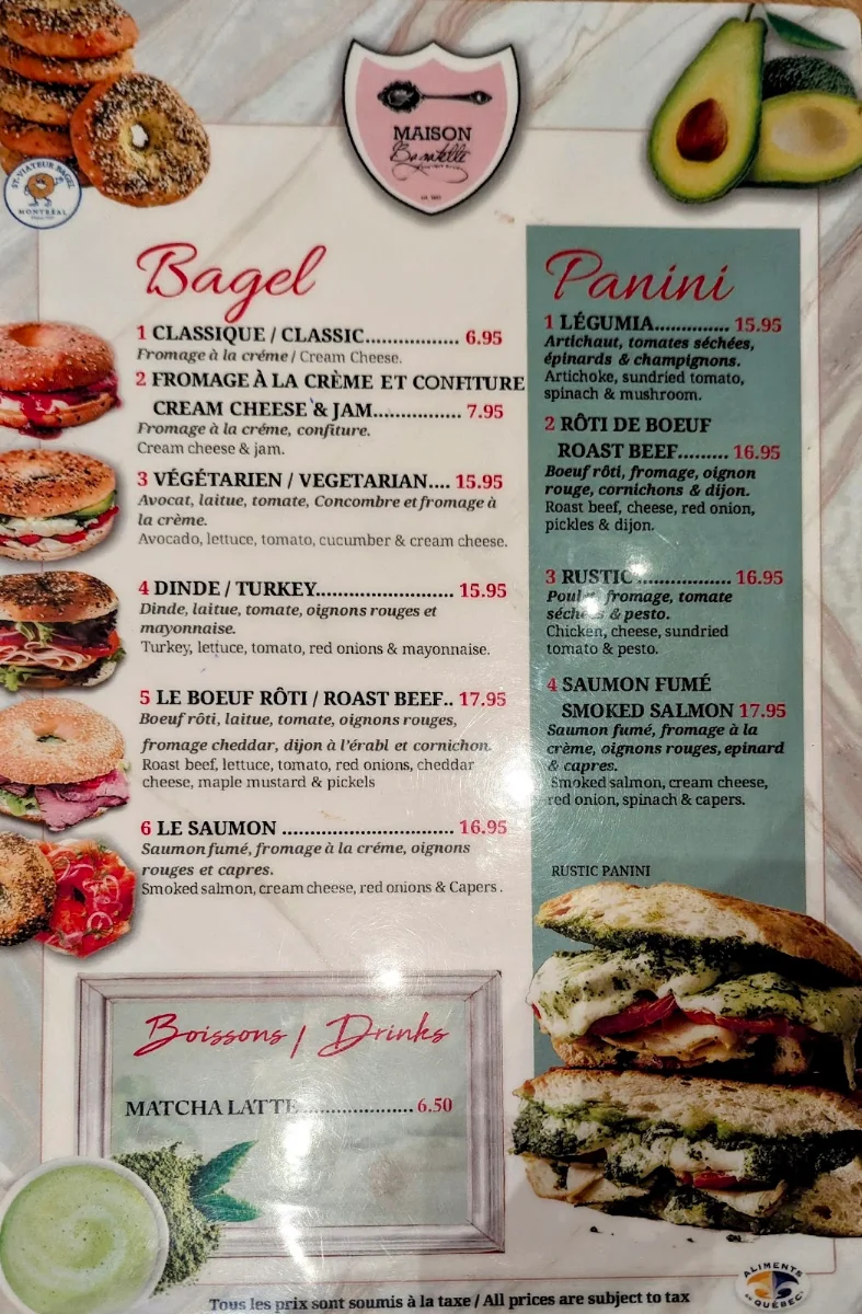 Menu, Crêperie Maison Bagatelle