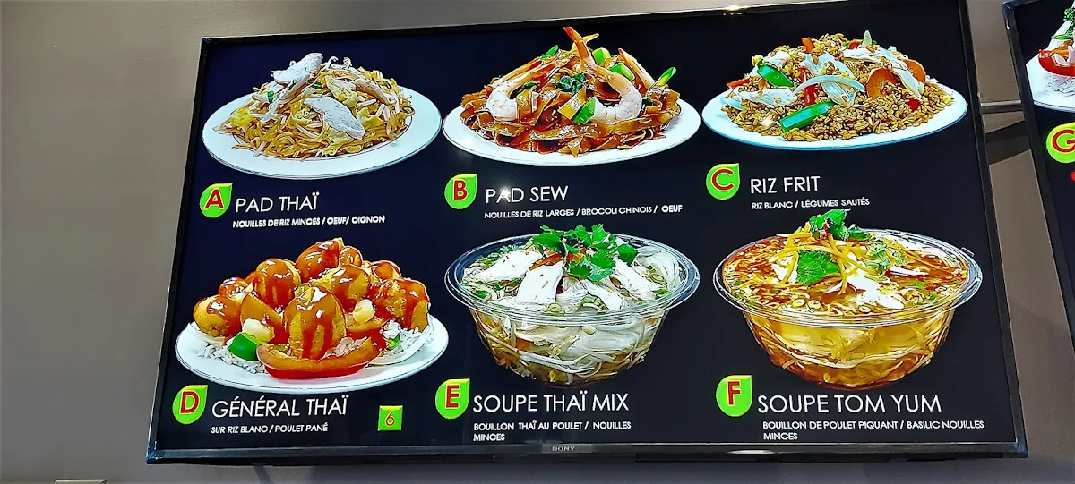 Menu, Thaï Mix Repentigny