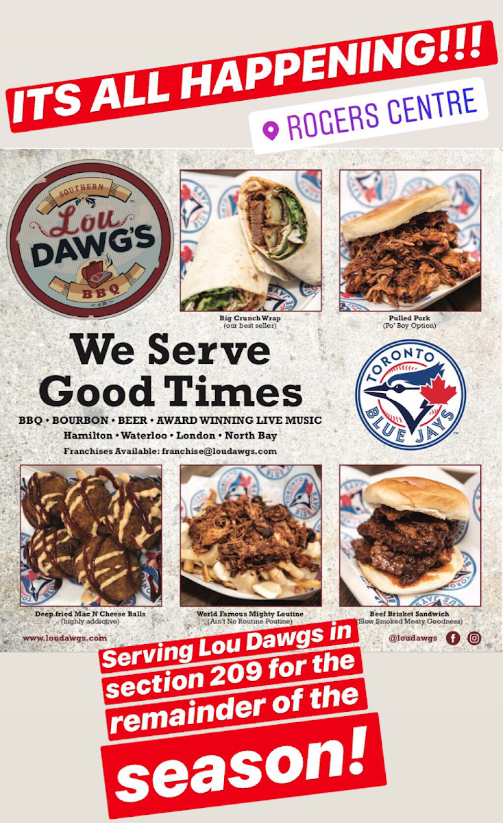 Menu, Lou Dawg's Southern BBQ - North Bay