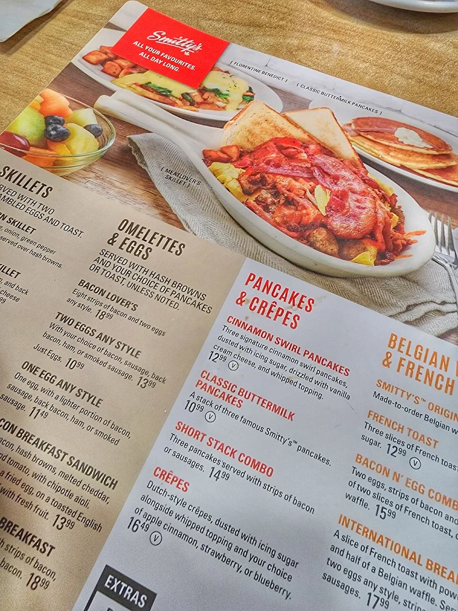 Menu, Smitty's Family Restaurant