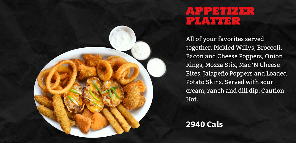 Menu, Wild Wing