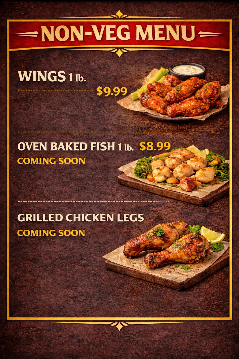 Menu, Crown Pizza