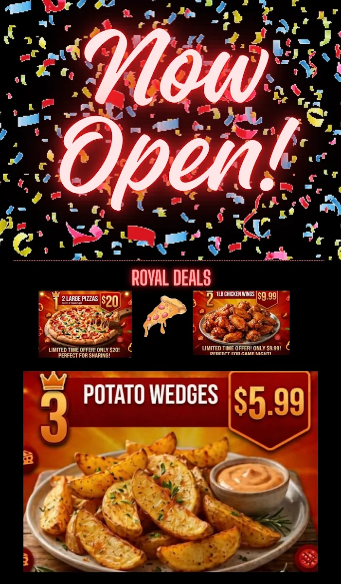 Menu, Crown Pizza