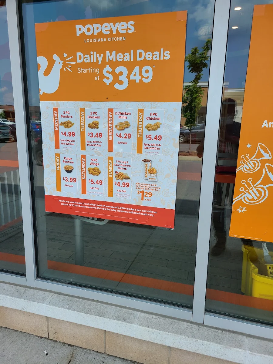 Menu, Popeyes Louisiana Kitchen