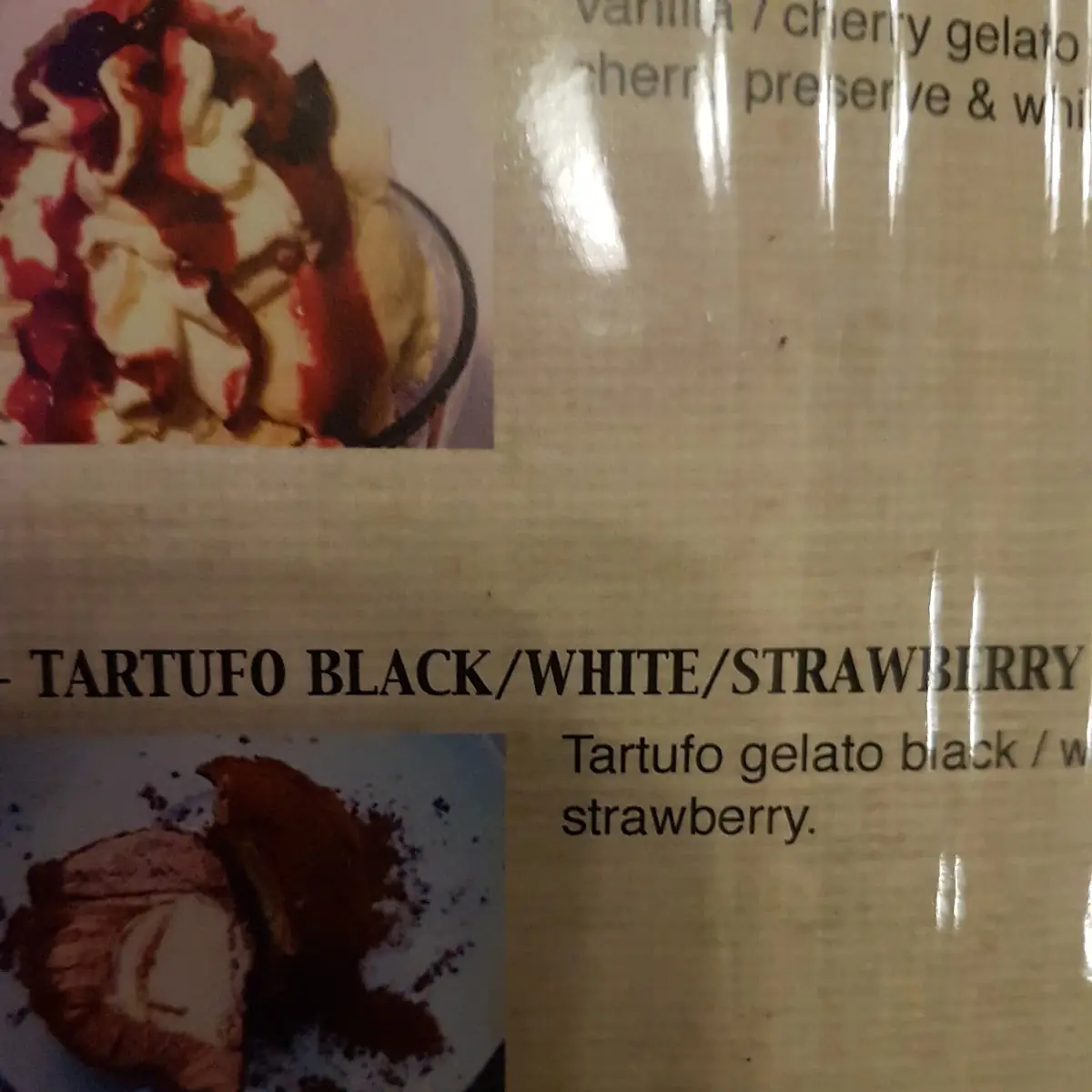 Menu, La Rucola Ristorante