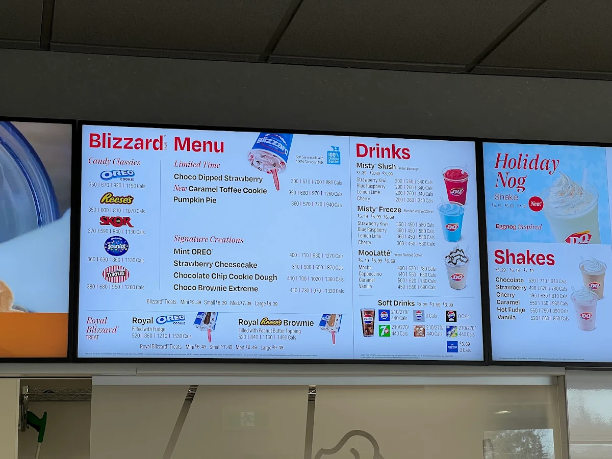 Menu, Dairy Queen Grill & Chill