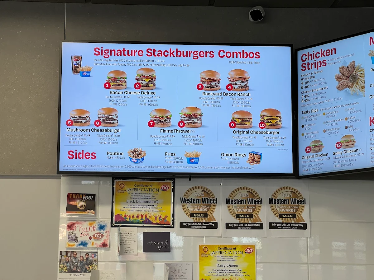 Menu, Dairy Queen Grill & Chill