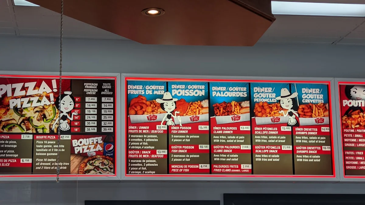 Menu, Dixie Lee Take-Out