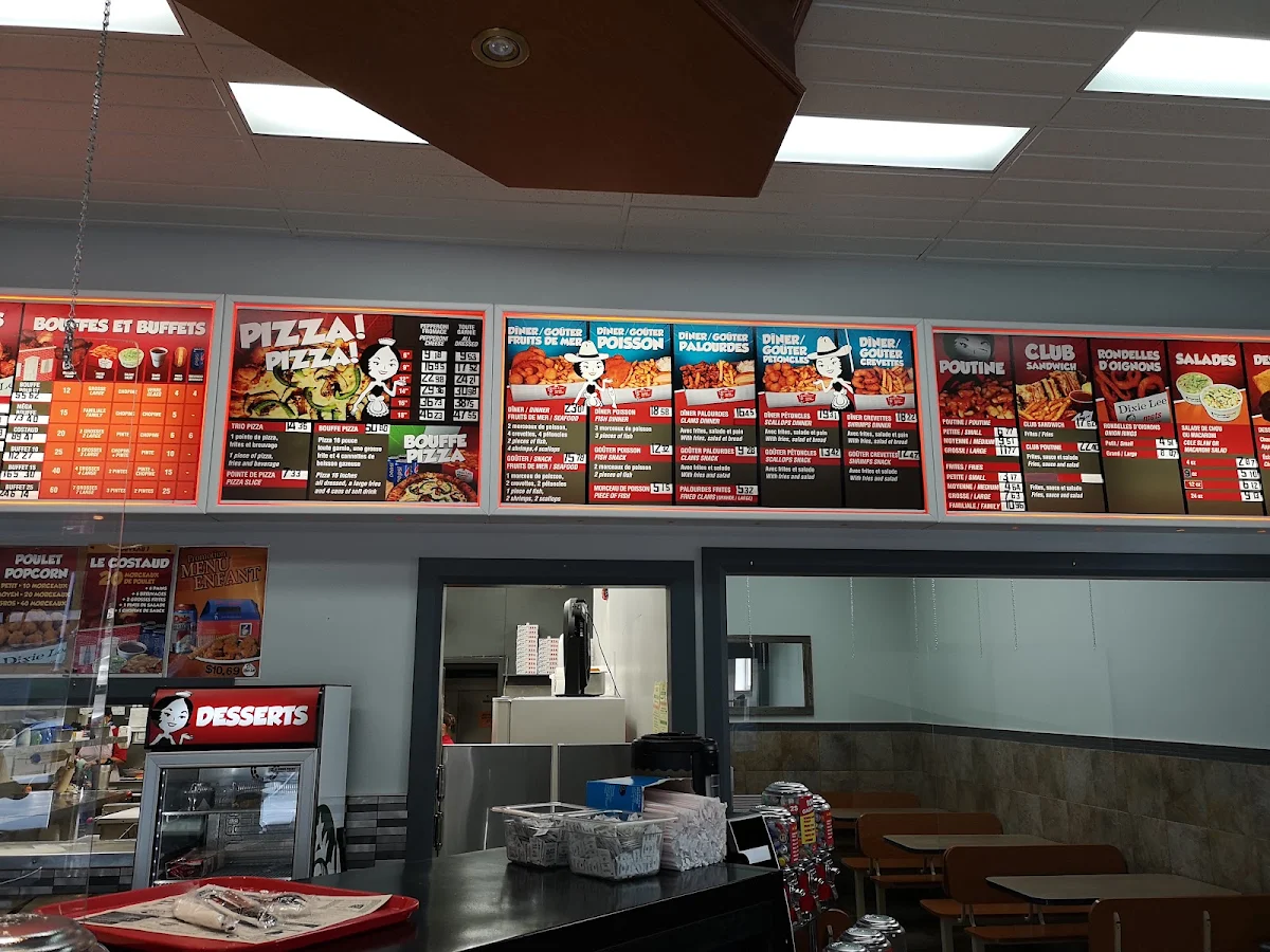Menu, Dixie Lee Take-Out
