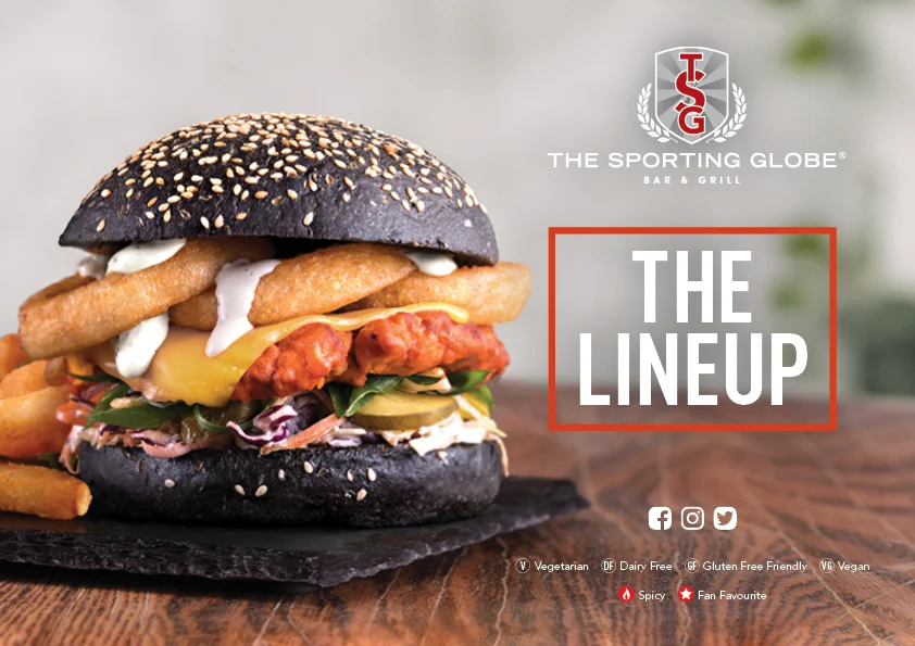Menu, The Sporting Globe Bar & Grill Robina