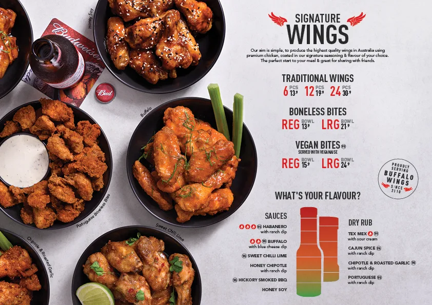 Menu, The Sporting Globe Bar & Grill Robina