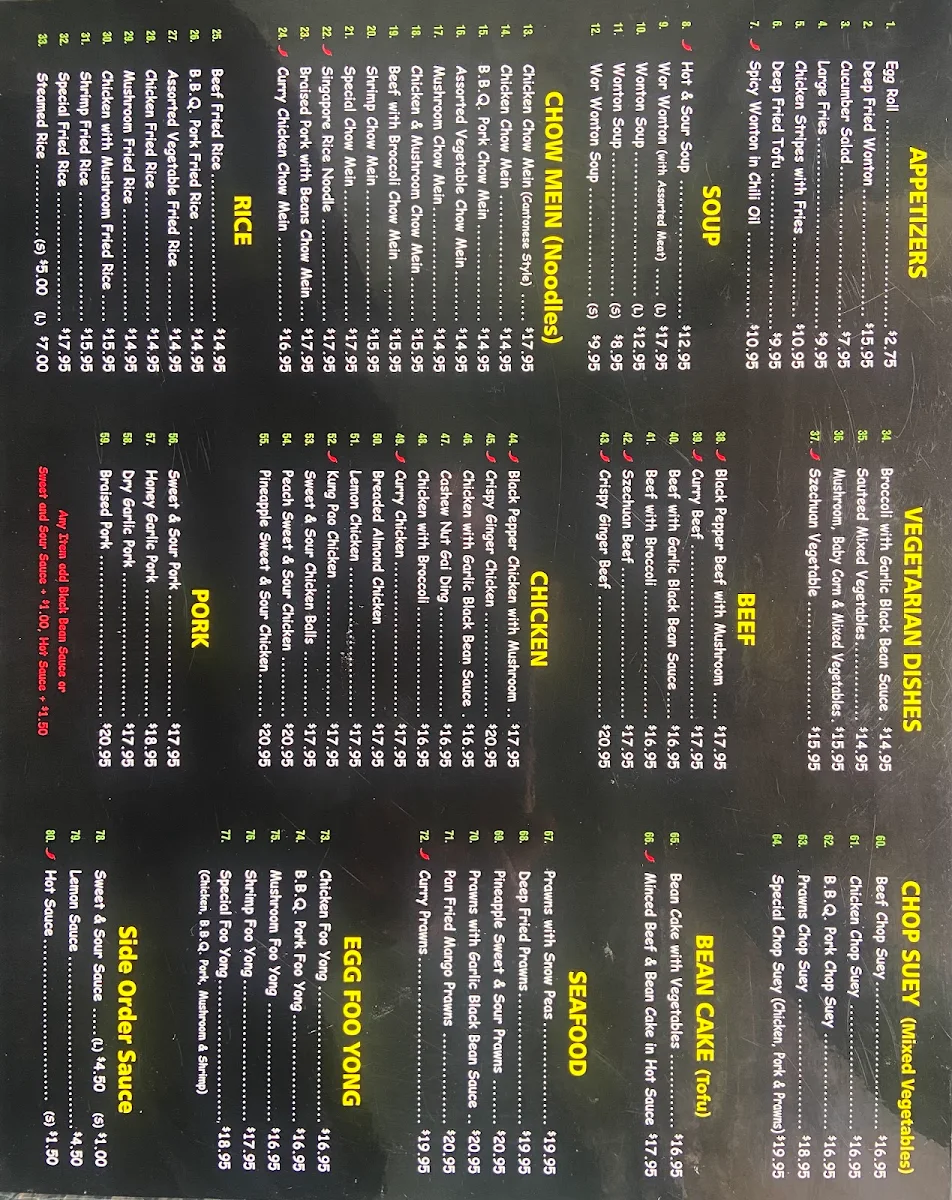 Menu, Fruitvale Kitchen