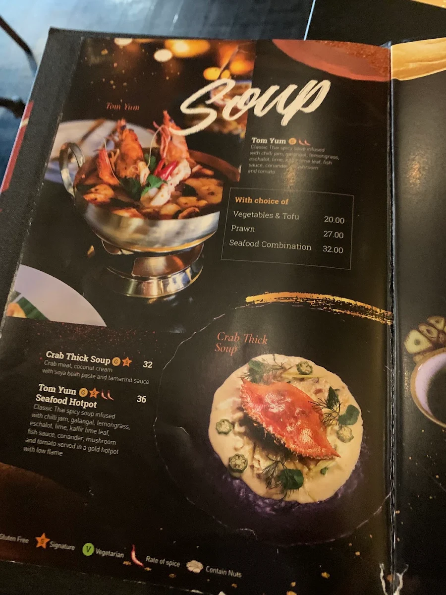 Menu, Soi 25 Thai Restaurant & Bar