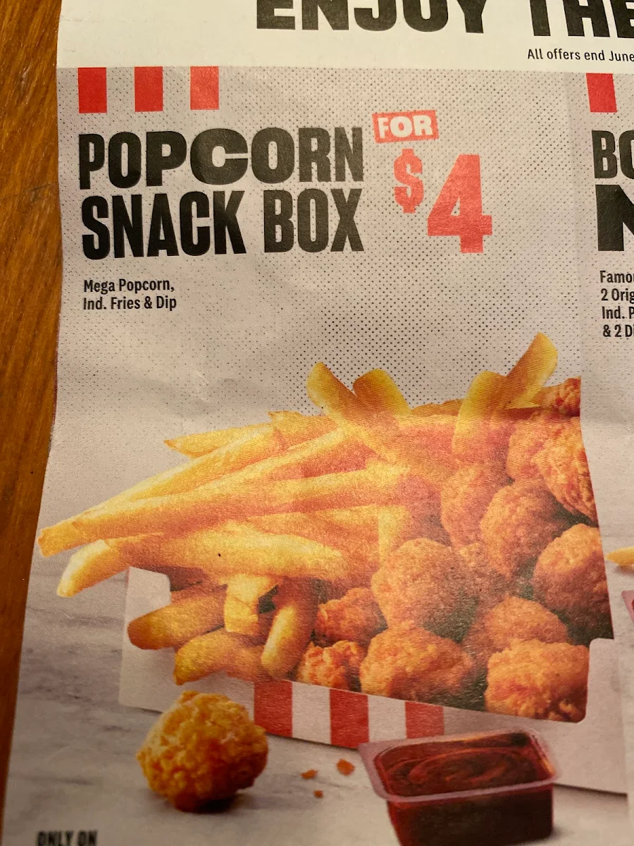 Menu, KFC