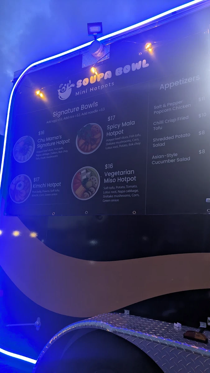 Menu, Soupa Bowl