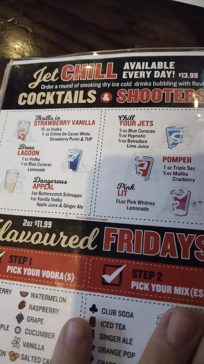 Menu, The Canadian Brewhouse & Grill (Fort St. John)