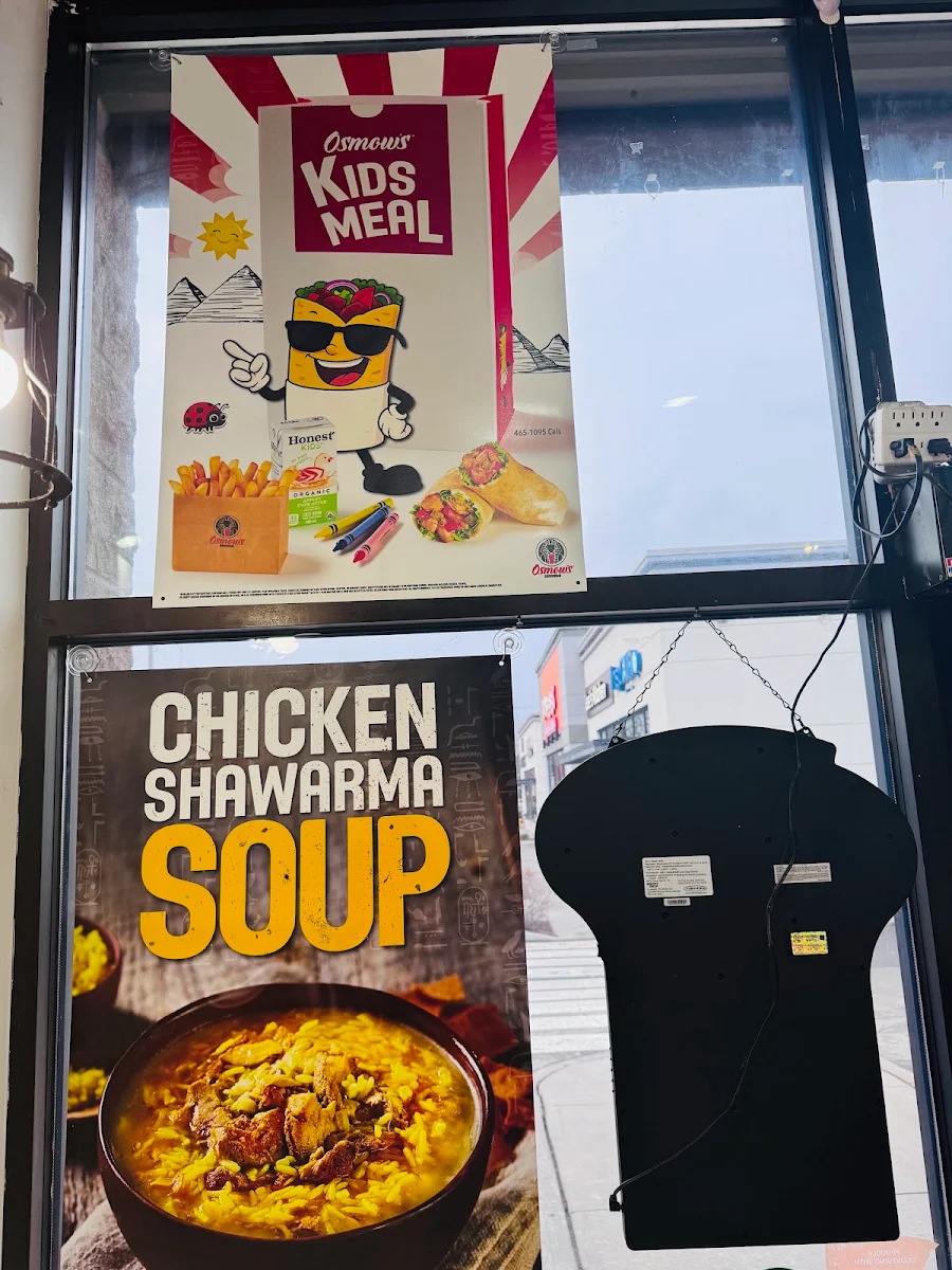 Menu, Osmow's Shawarma