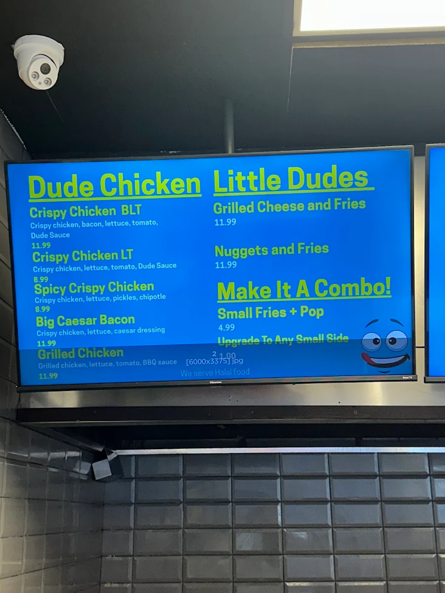 Menu, Hungry Dude