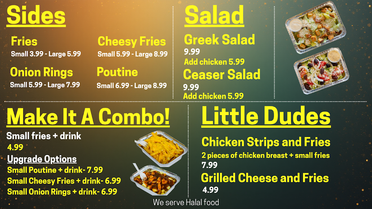 Menu, Hungry Dude