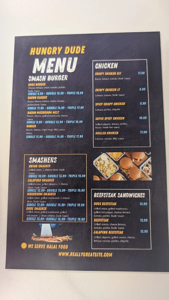 Menu, Hungry Dude