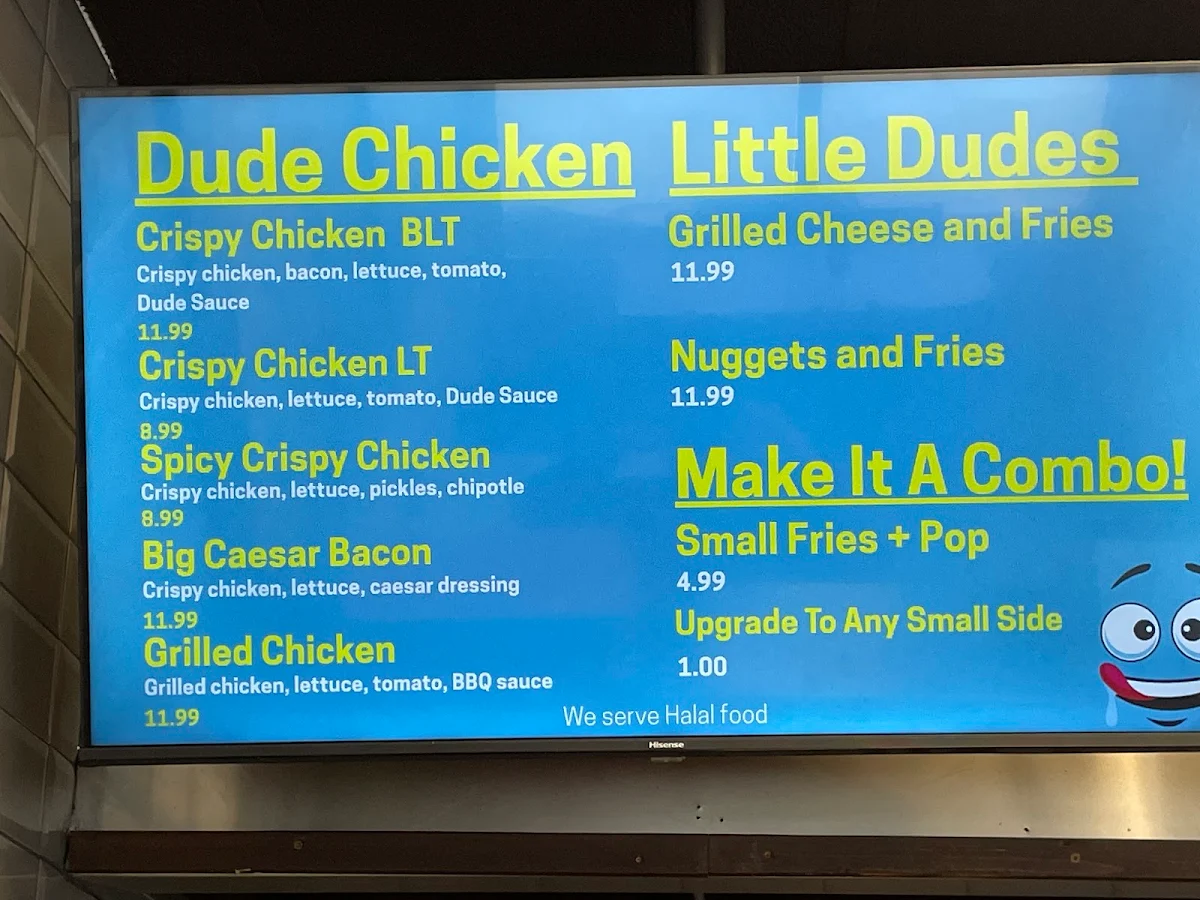 Menu, Hungry Dude
