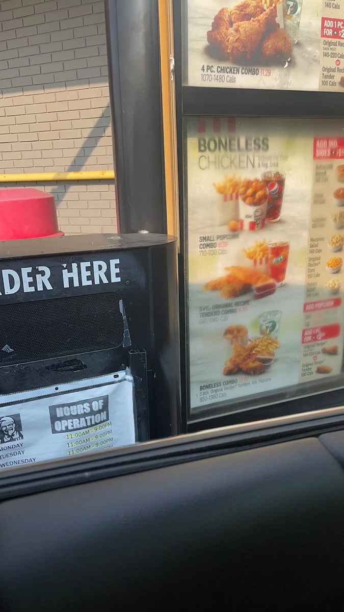 Menu, KFC