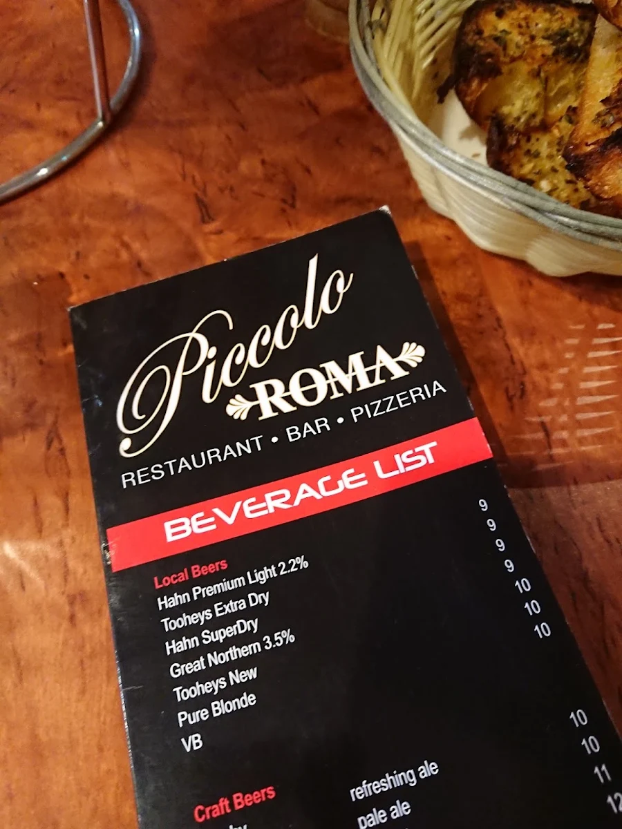 Menu, Piccolo Roma Olympic Park