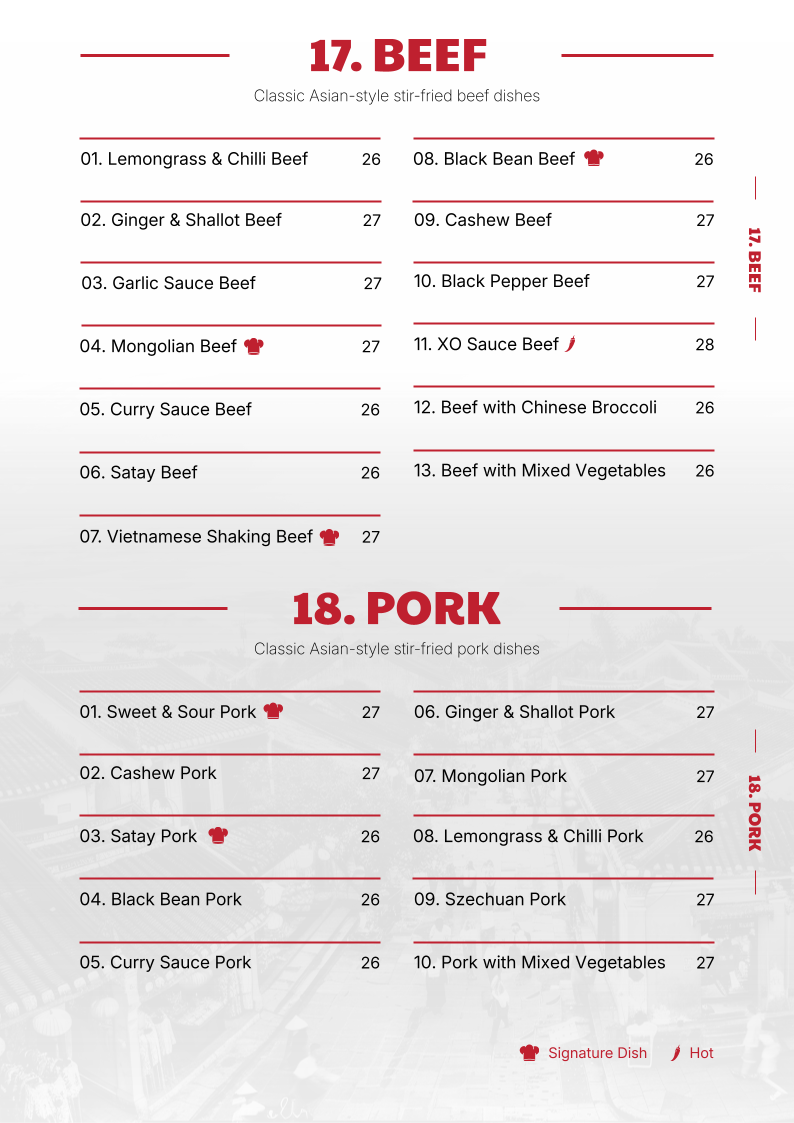 Menu, An Kitchen Vietnamese and Chinese Restaurant