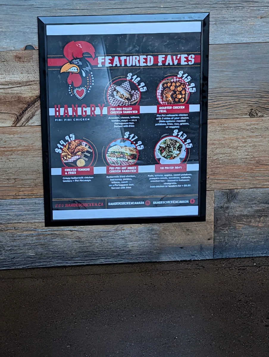 Menu, Hangry Chicken