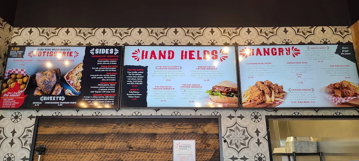 Menu, Hangry Chicken