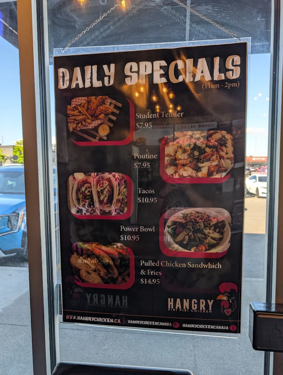 Menu, Hangry Chicken