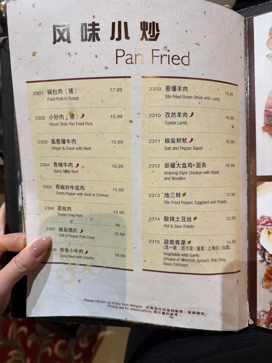Menu, Noodle Fans