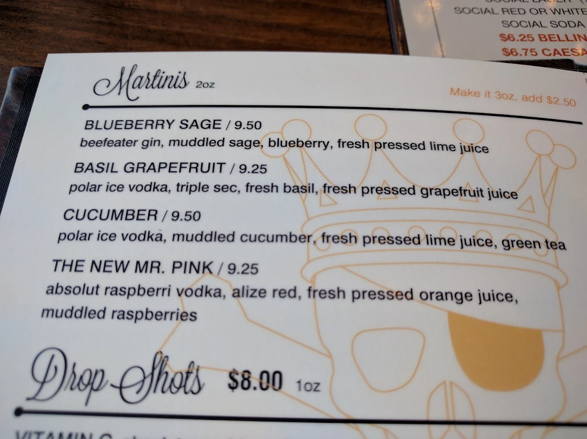 Menu, Browns Socialhouse Ridgecrest