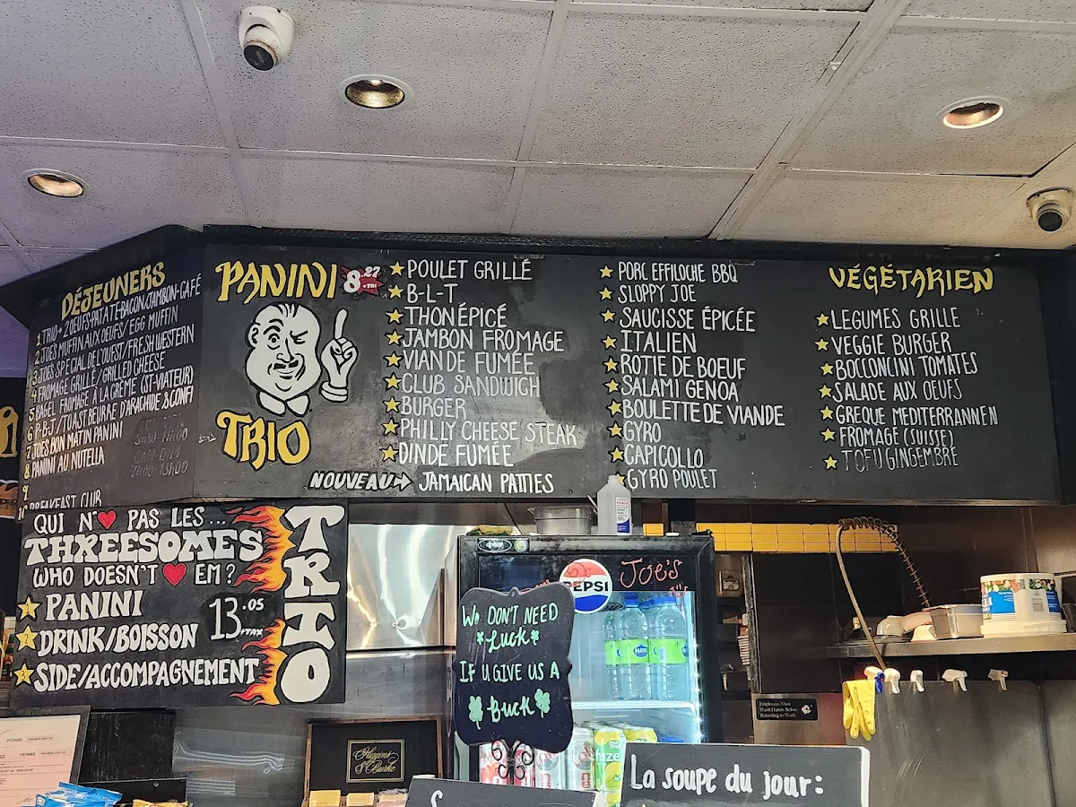 Menu, Joes Panini 24h
