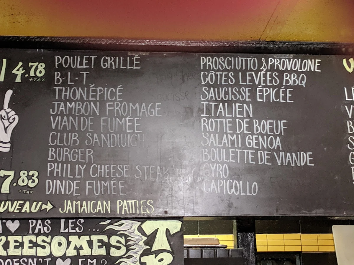 Menu, Joes Panini 24h