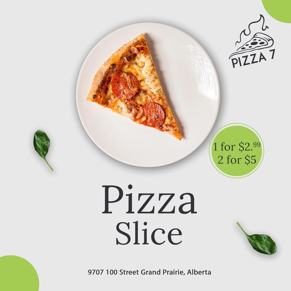 Menu, Pizza 7